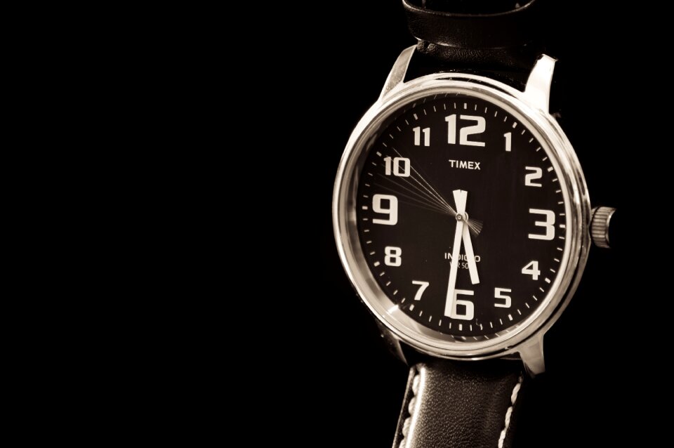 Watch wristwatch black time