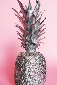 silver-colored pineapple photo