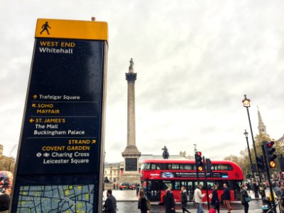 London, Trafalgar square stop x, Engl photo