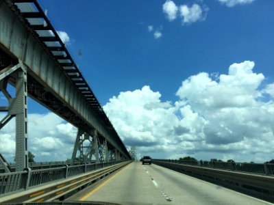 Clouds, Sky, Bridge