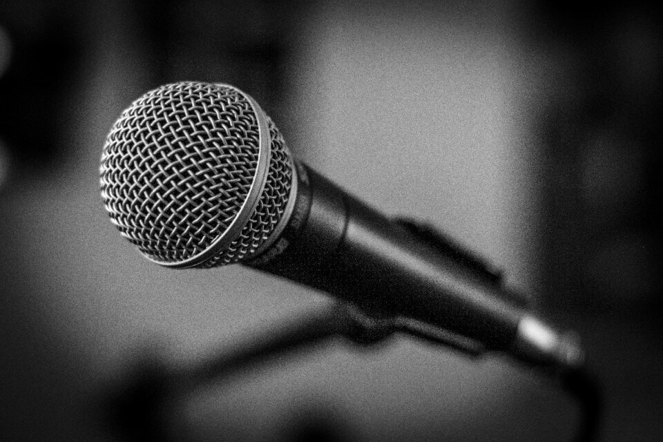Stage black and white music