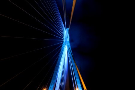 Greece, Rionantirion bridge, Dark photo