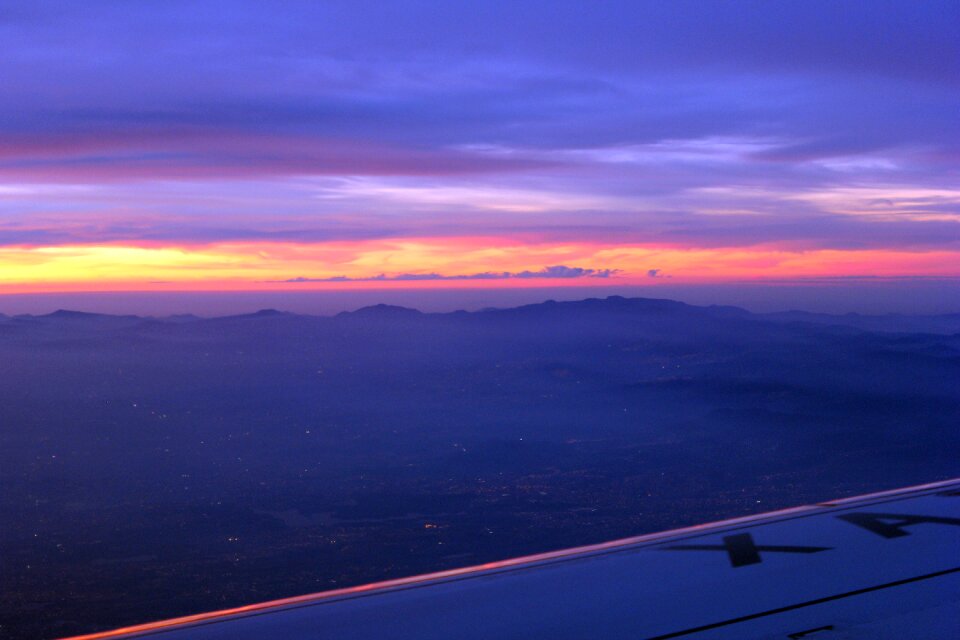 Sky aircraft clouds