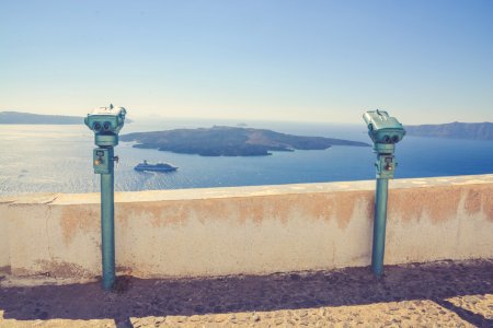 Fira, Greece, Binocular photo