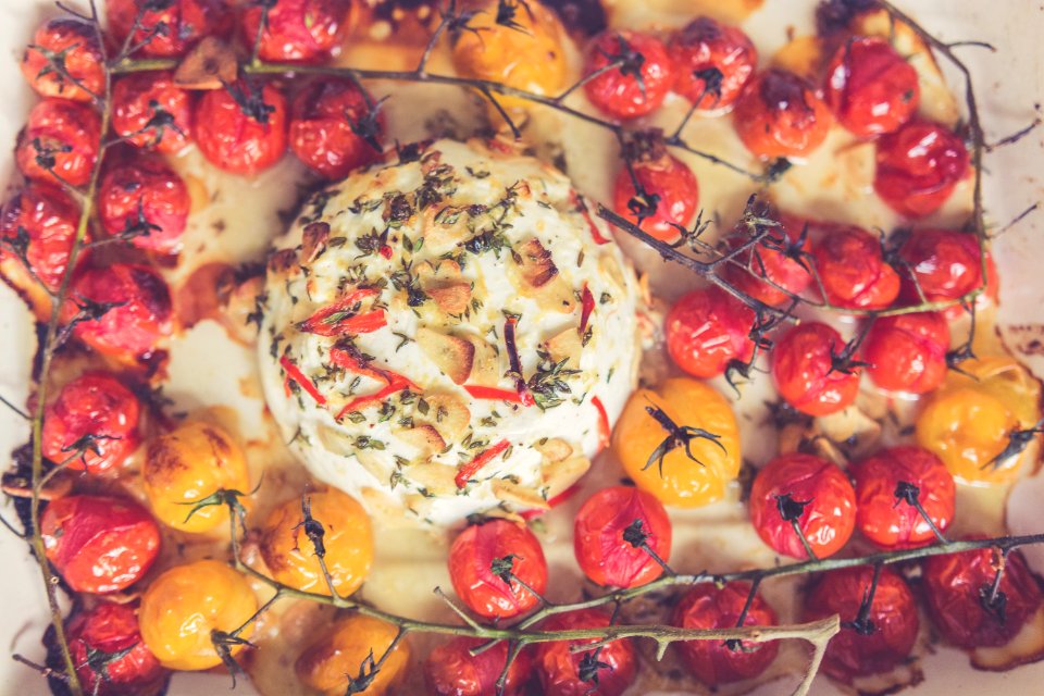 Cherrytomato, Ricotta, Colourful