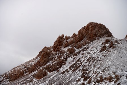 mountain with snows photo