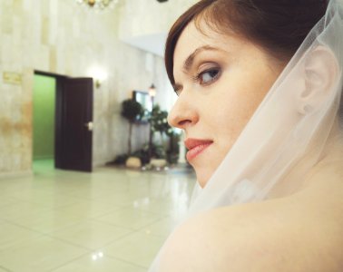 Bridal veil, Eye, Girl photo