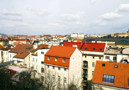 Red, Buildings, Town photo