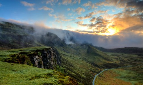 foggy mountain summit