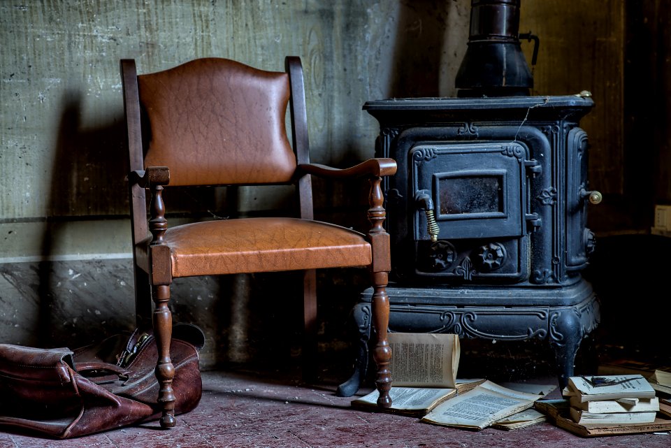 two black leather padded chairs