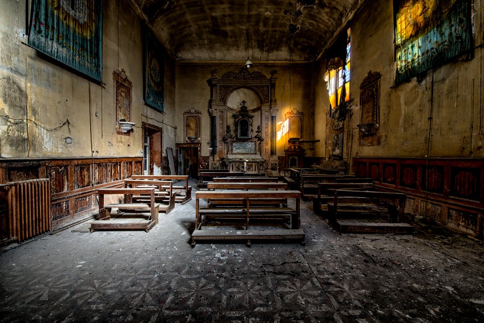 architectural photography of cathedral interior