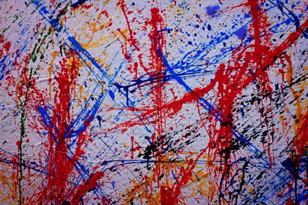 red and blue abstract painting photo