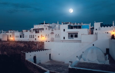 Asilah, Morocco, Moonlight photo
