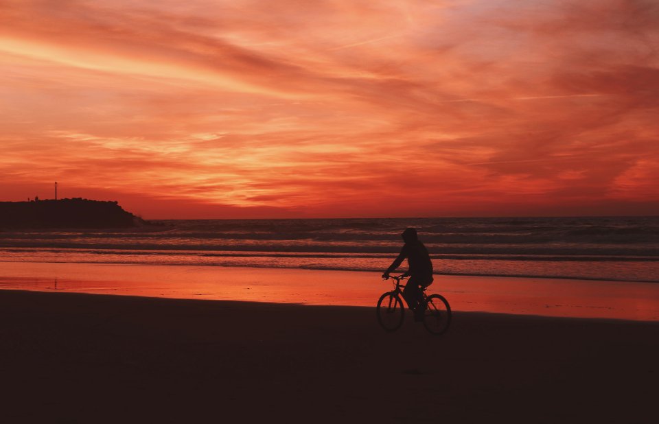 person riding on bicycle