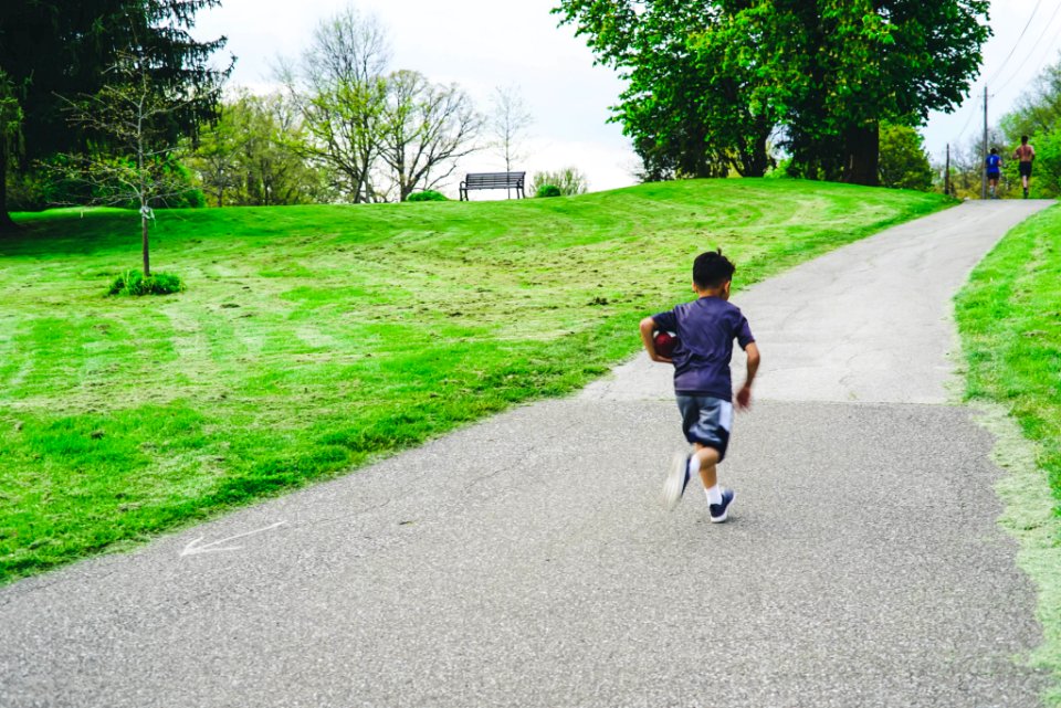 Trees, Kids, Football