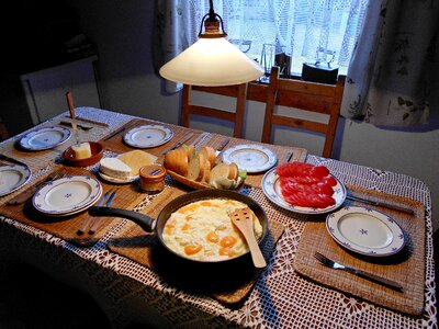 Meal dining table eating photo