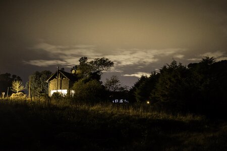 High exposure night landscape photo