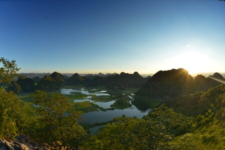 Puzhehei sunrise scenery