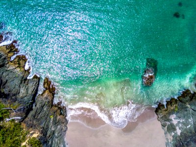aerial photography of beach photo