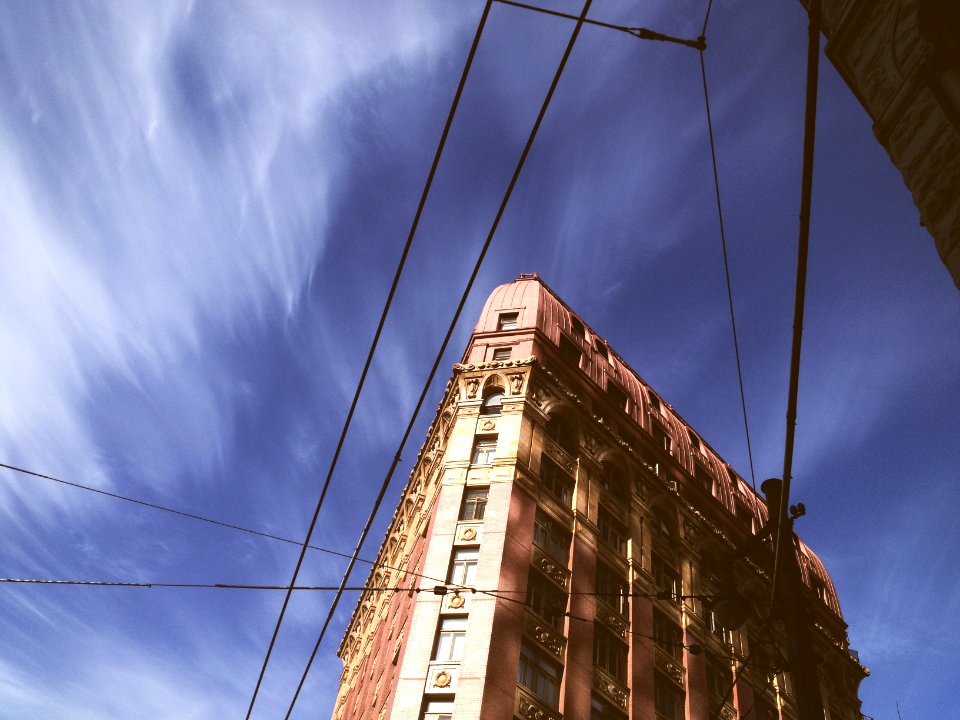 Cable, Sky, Brown