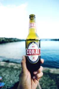 1872 Coral labeled bottle