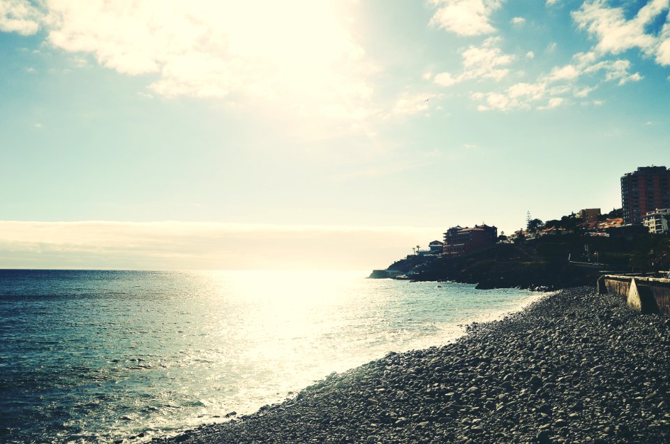 Beach, Sky, Buildings