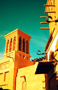 Cross processed, Building, Wind tower photo