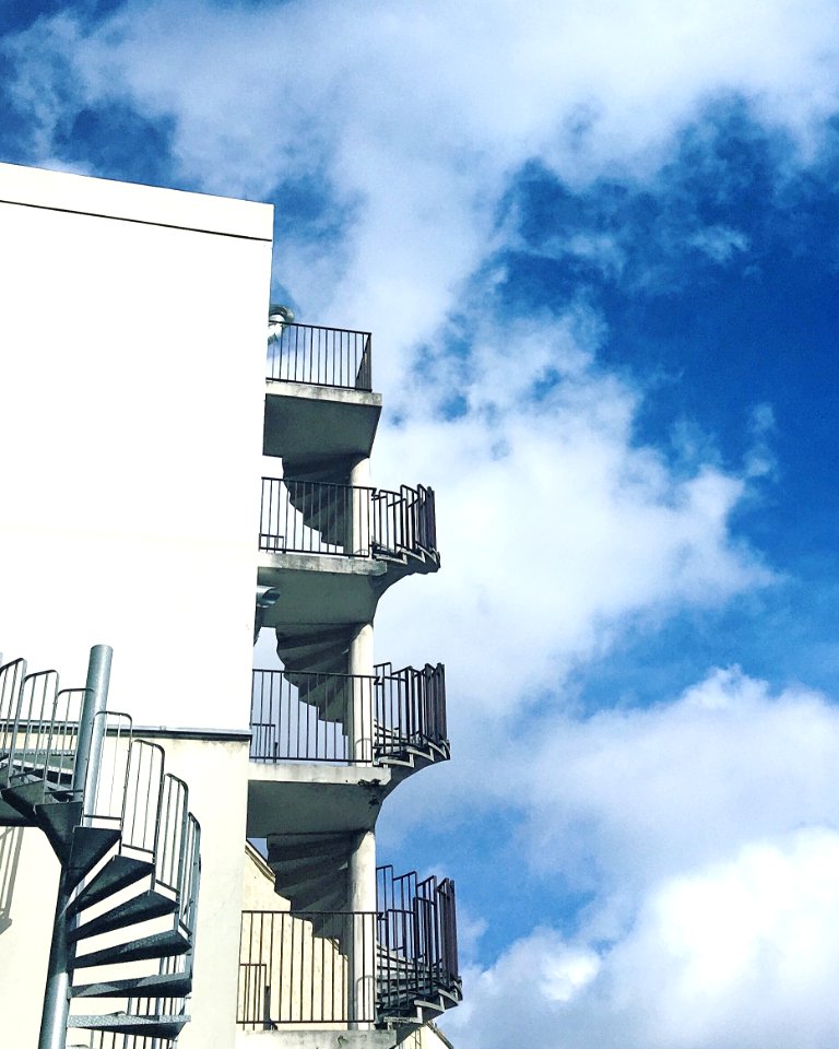 Stairs, Buidling, Sky