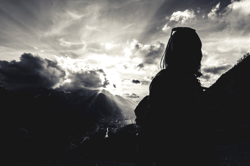 Shadow, Person, Sunset