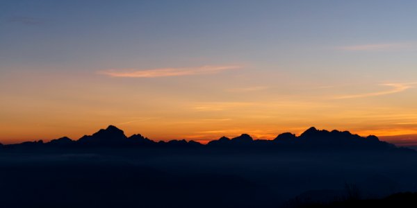 silhouette of mountain photo