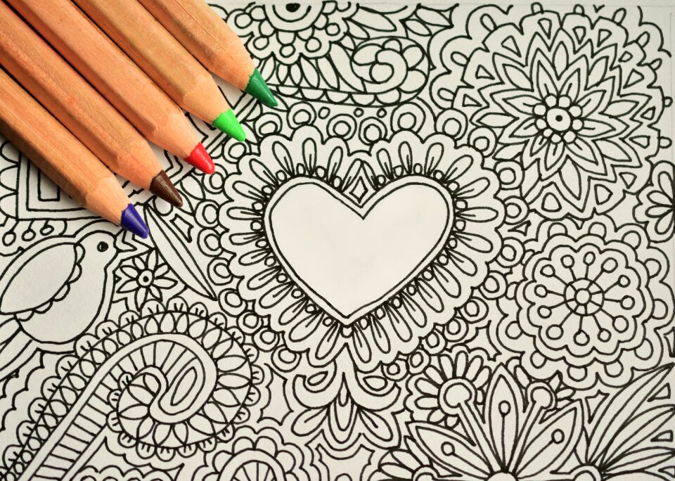 Draw meditative drawing drawing pattern
