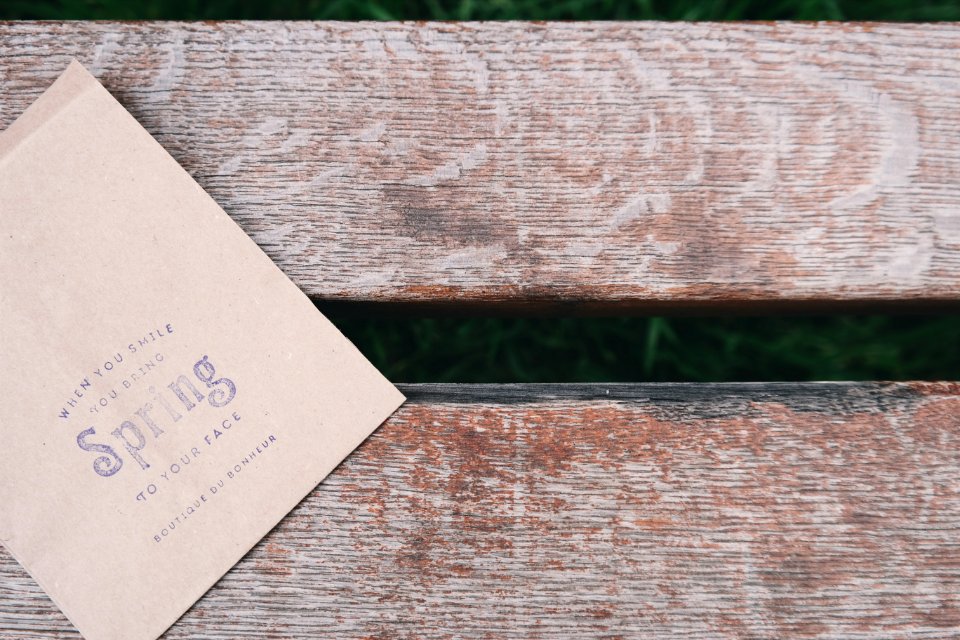 Bench, Saying, Writing