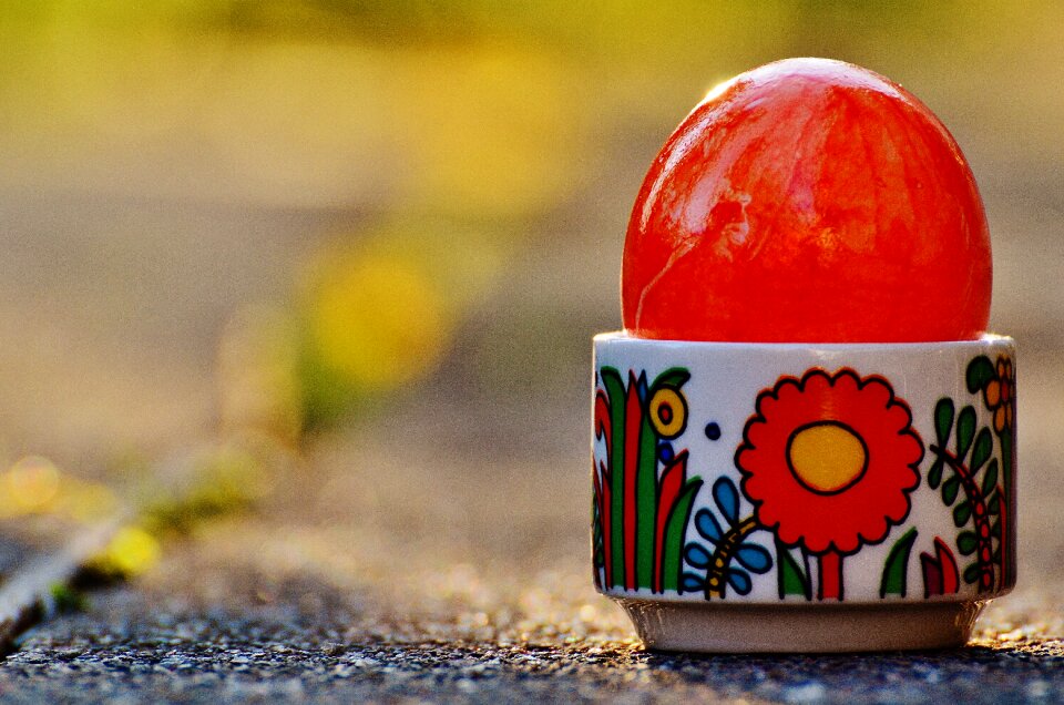 Happy easter egg colored