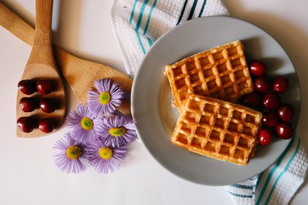 Food, Waffles, Wood photo