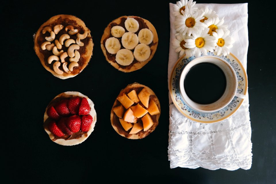 Breakfast, Banana, Flowers