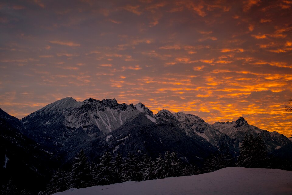Winter cold season sky