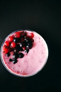 Black table, Healthy drink, Fruit smoothie photo