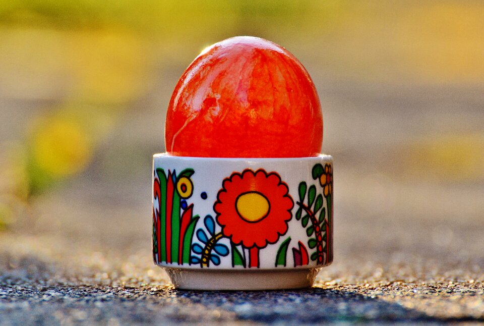 Happy easter egg colored