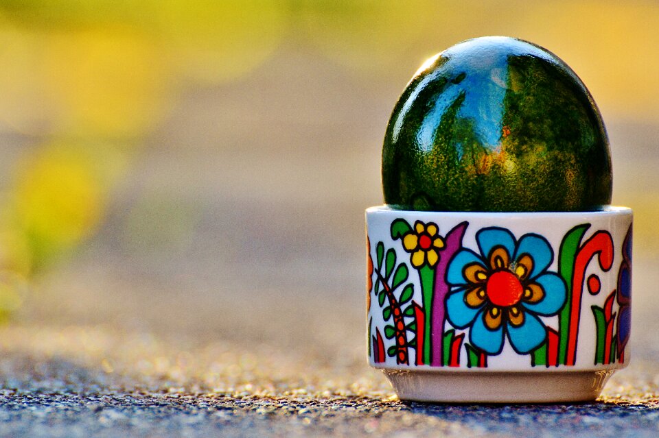 Happy easter egg colored