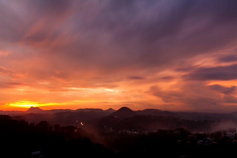 Sri lanka, Sunset, Heerassagala road