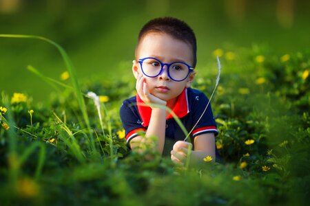 Spectacles cute outdoors photo