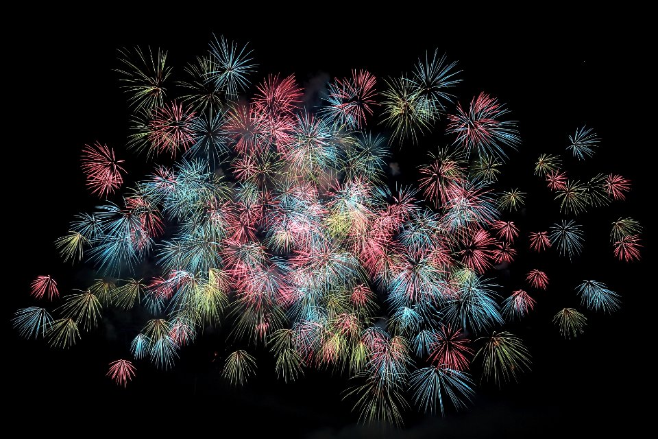assorted-color fireworks lot