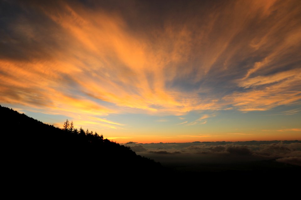 aerial photography of mountain range under golden hour