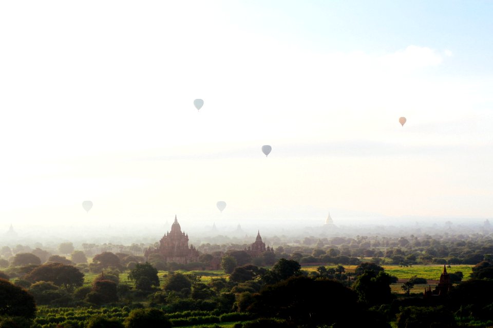 hot air balloon flying on the sky