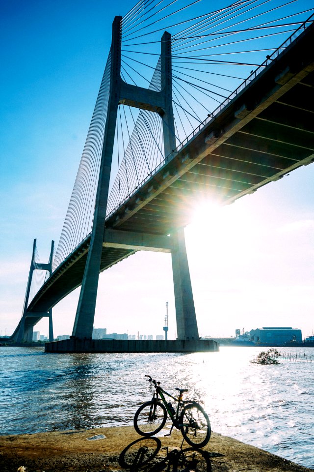 Vietnam, Sunset, Phu my bridge