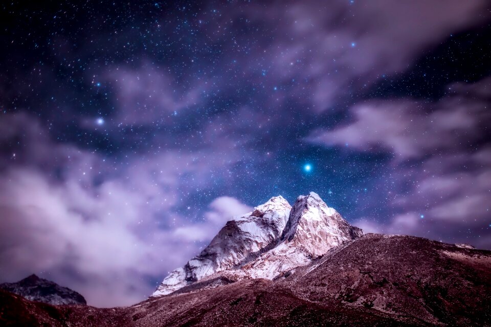 Clouds stars night