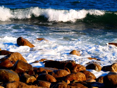 Stones, Surge, Waves photo