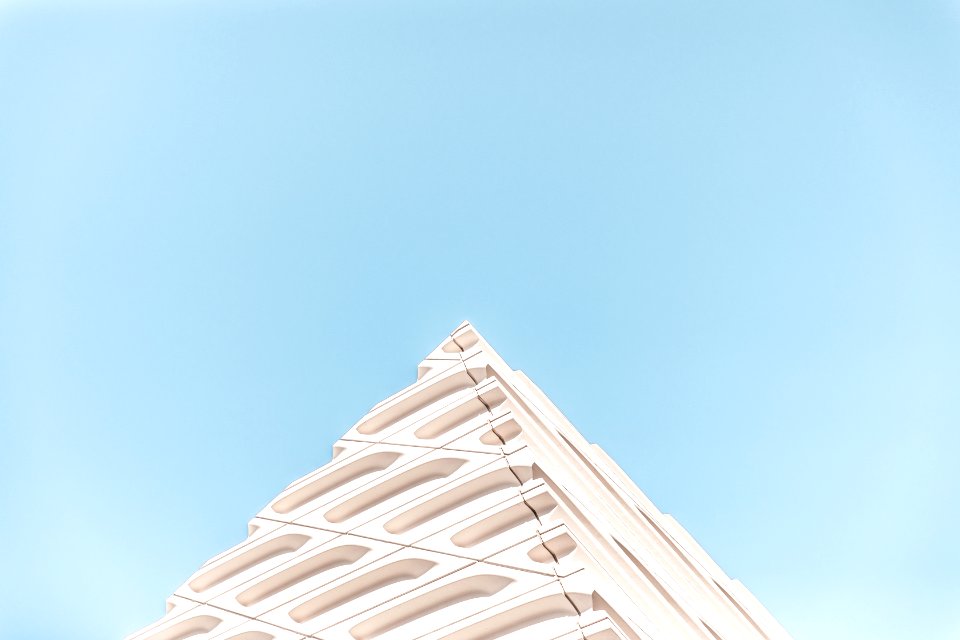 white pyramid structure