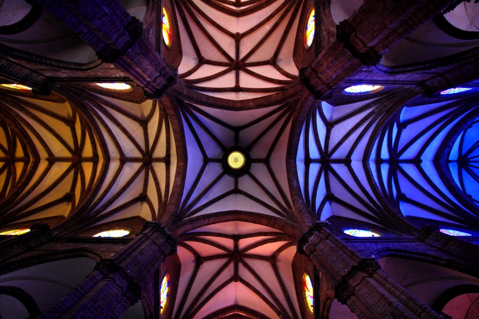 Blue, Ceiling, Lines
