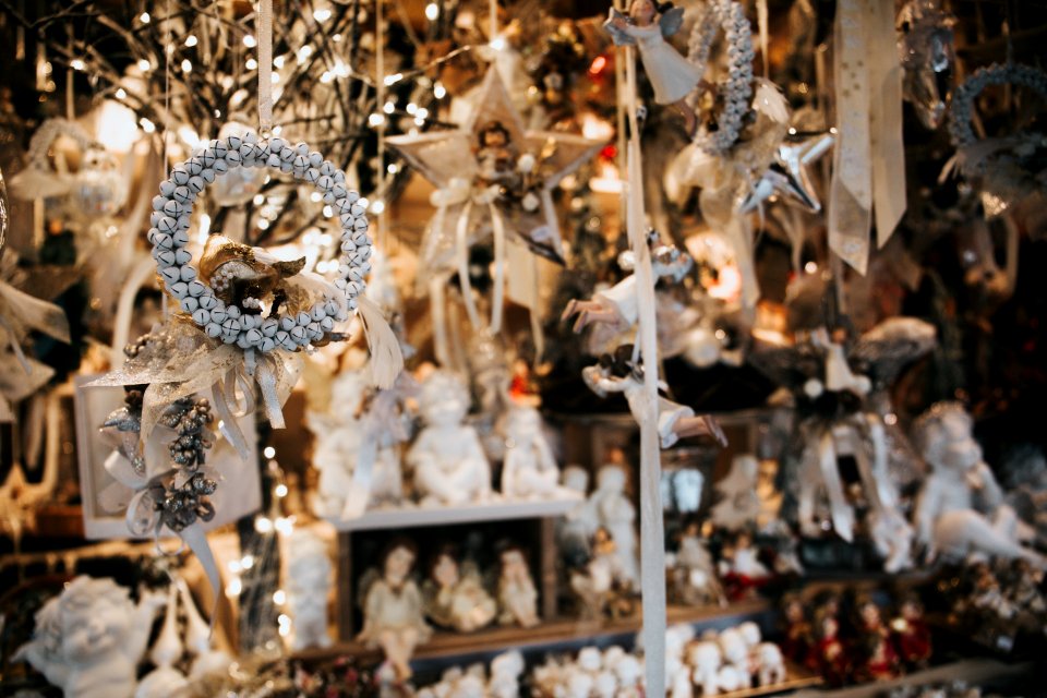 assorted figurines in shelf